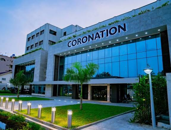 Coronation Merchant Bank corporate head office building in Victoria Island Lagos